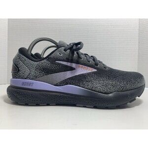 Brooks Ghost 16 Black Gray Lavender Running Sneakers Shoes Women’s Size 9.5